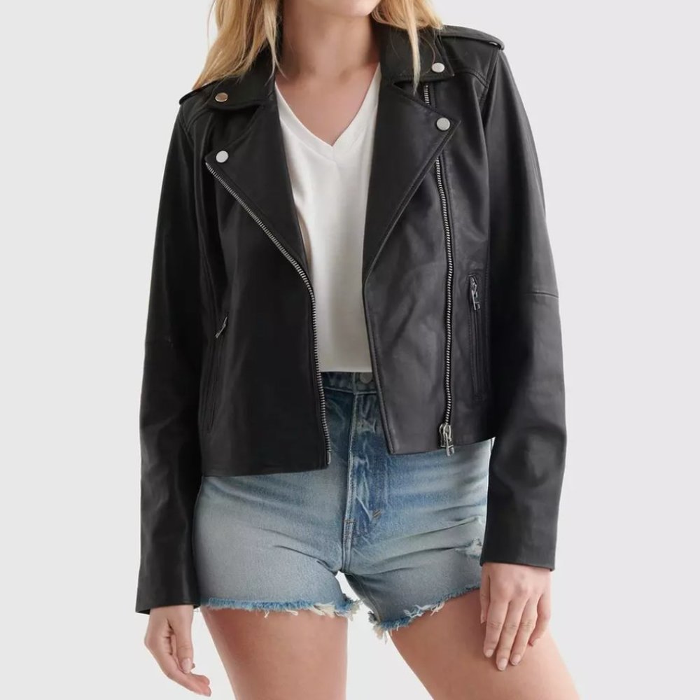 LUCKY BRAND - Classic Leather Moto Jacket